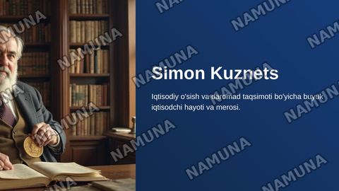 Simon kuznets Nobel mukofoti sovrindori — zamonaviy taqdimot