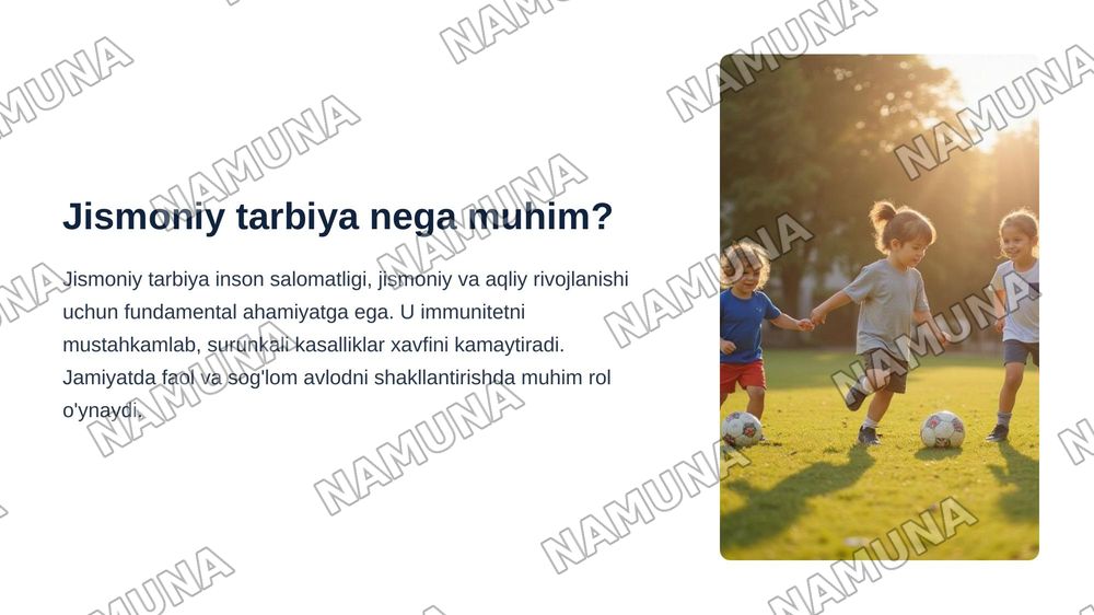 Jismoniy tarbiya darsi mashg‘ulotlarning asosiy shakli. — zamonaviy taqdimot, 3-slayd