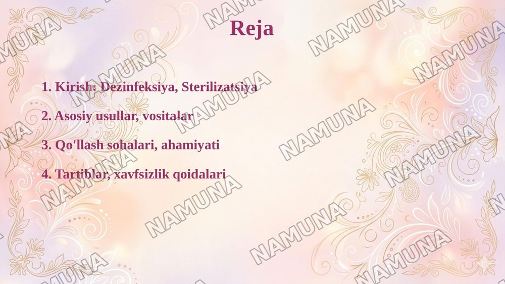 Dezinfeksiya va Sterilizatsiya — taqdimot, 2-slayd