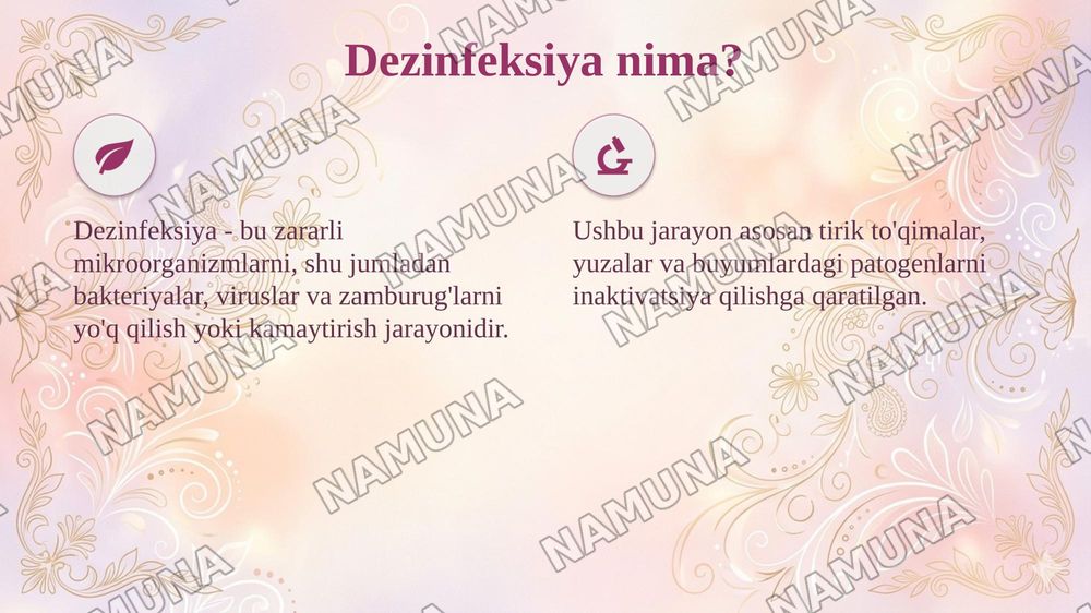 Dezinfeksiya va Sterilizatsiya — taqdimot, 4-slayd