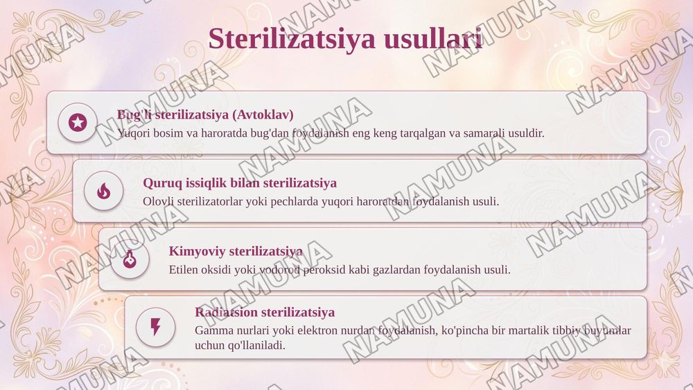 Dezinfeksiya va Sterilizatsiya — taqdimot, 7-slayd