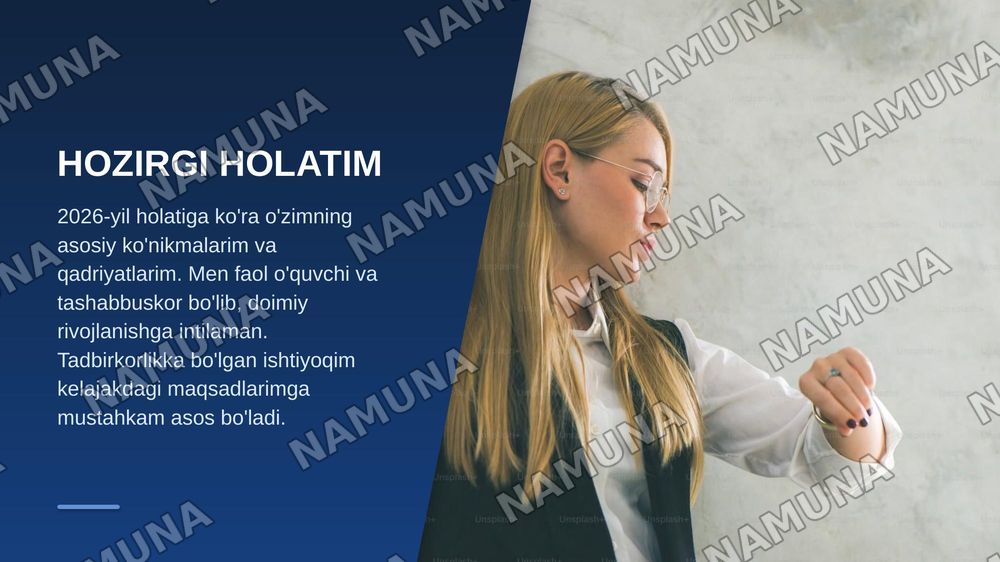 Kelajakda men — zamonaviy taqdimot, 4-slayd