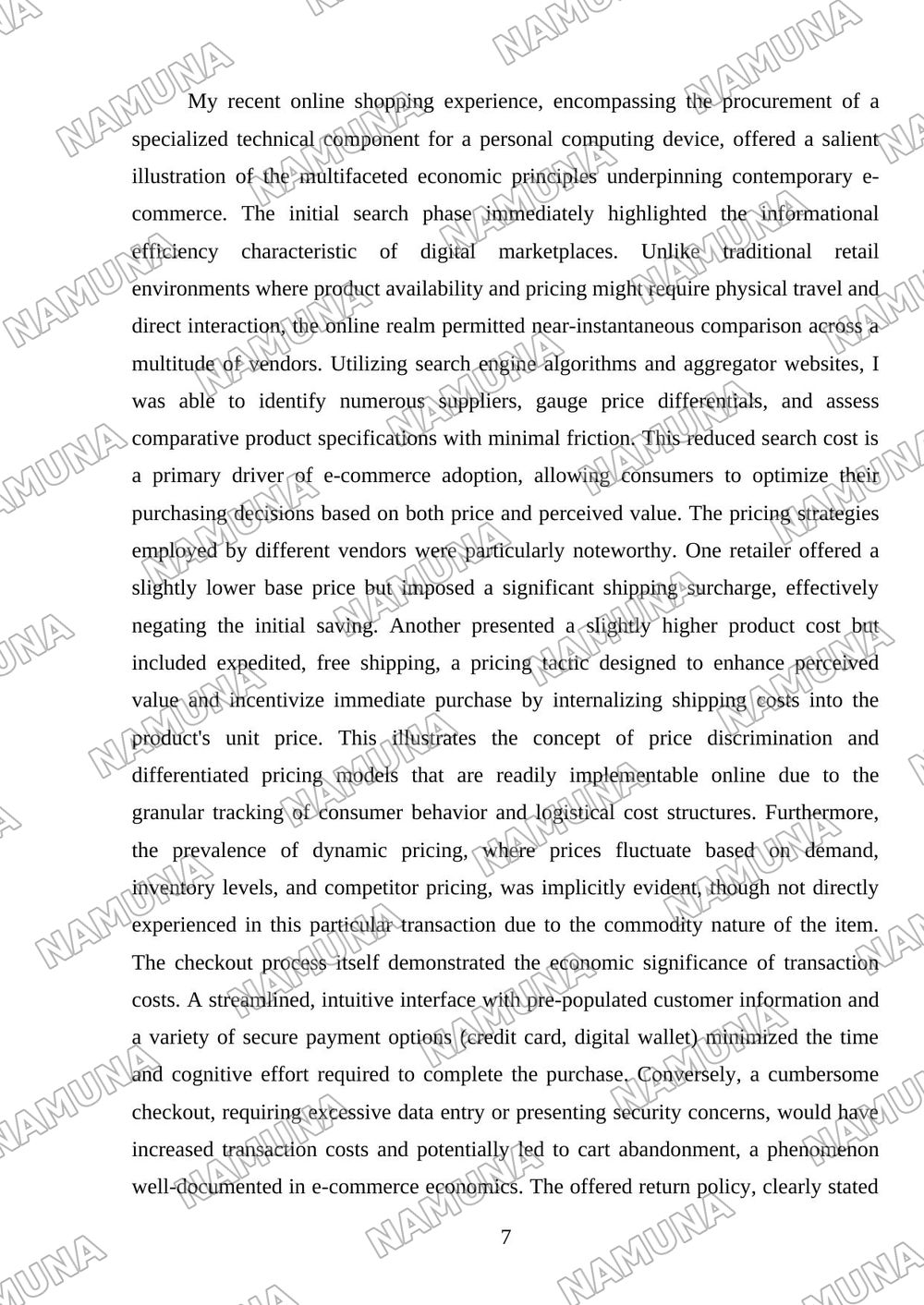 My Online Shopping Experience — mustaqil ish, 7-varaq