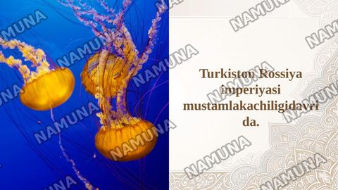 Turkiѕton Roѕѕiya imperiyaѕi muѕtamlakachiligidavrida. — taqdimot