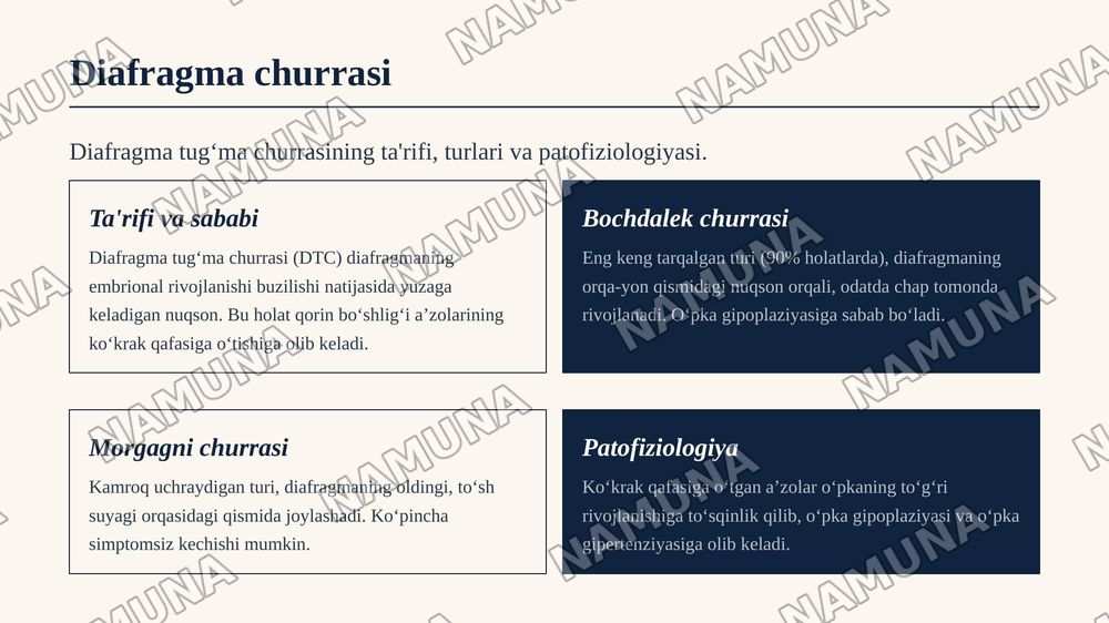 Diafragma tugʻma churralari.Bolalarda tugʻma yuqori va pastki ichak tutilishlari — zamonaviy taqdimot, 4-slayd