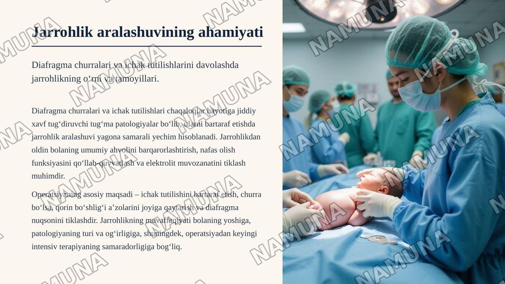 Diafragma tugʻma churralari.Bolalarda tugʻma yuqori va pastki ichak tutilishlari — zamonaviy taqdimot, 8-slayd