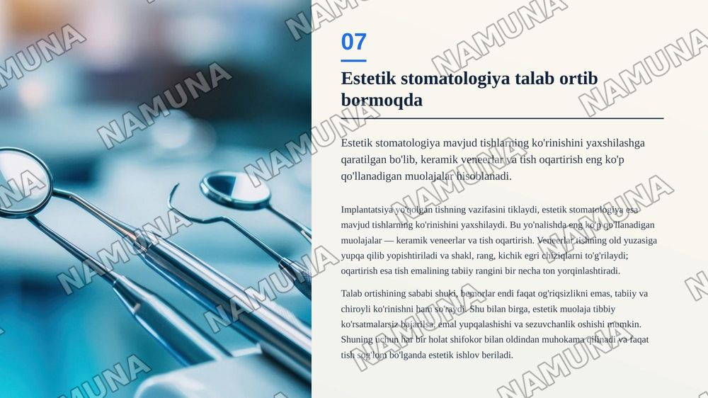 Zamonaviy stomatologiya yutuqlari — zamonaviy taqdimot, 8-slayd