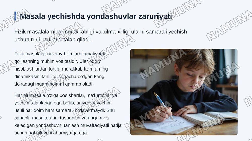 Fizik masalalarni yechishni turli usullari — zamonaviy taqdimot, 3-slayd