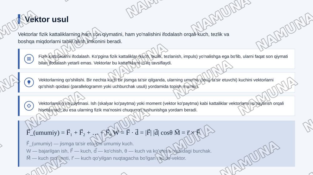Fizik masalalarni yechishni turli usullari — zamonaviy taqdimot, 8-slayd