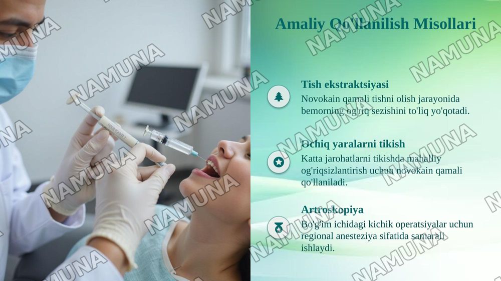 Novokain qamallari — taqdimot, 7-slayd