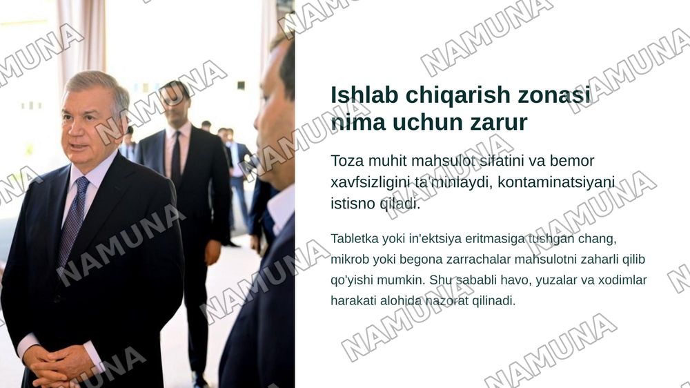 Kimyo-farmatsevtika va biotexnologik sanoat korxonalarida ishlab chiqarish zonasi — zamonaviy taqdimot, 3-slayd