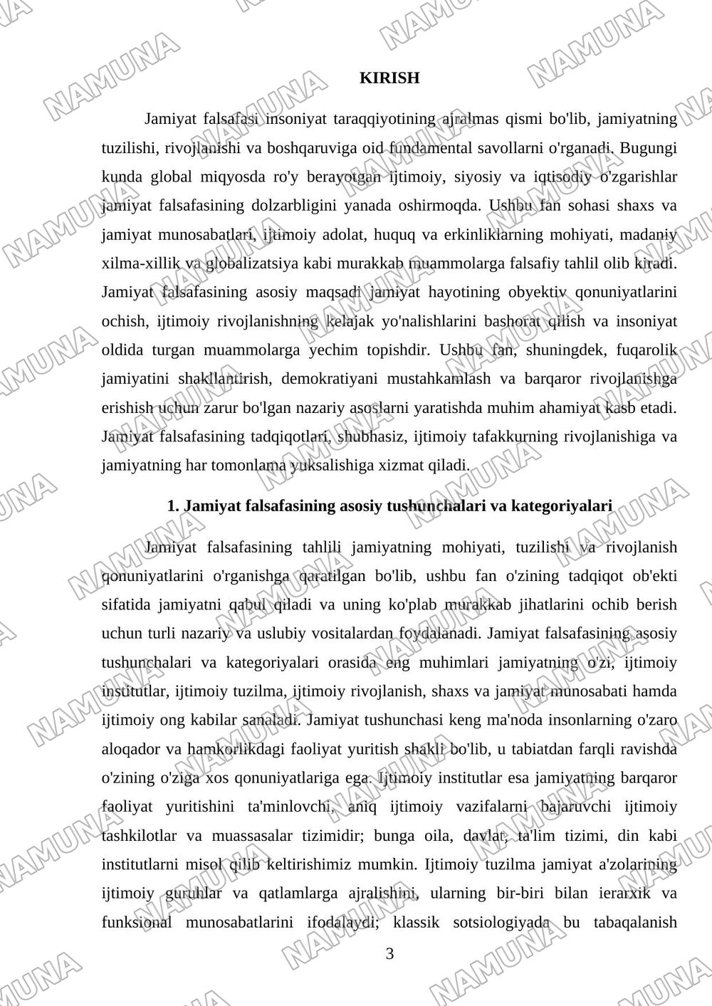 Jamiyat falsafasi — mustaqil ish, 3-varaq