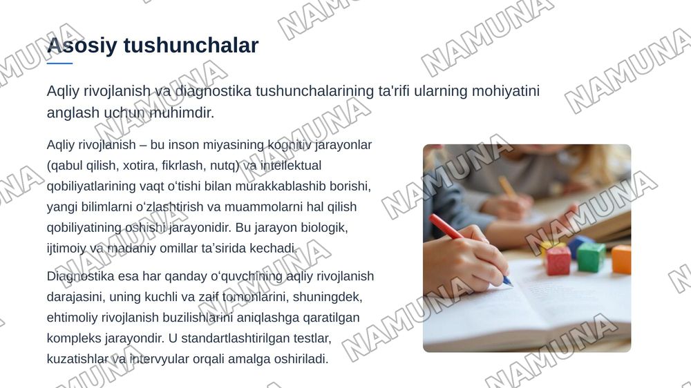 Oʻquvchilarning aqliy rivojlanish diagnostikasi — zamonaviy taqdimot, 4-slayd