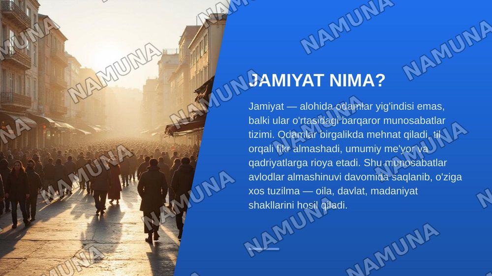 Jamiyat falsafasi — zamonaviy taqdimot, 3-slayd