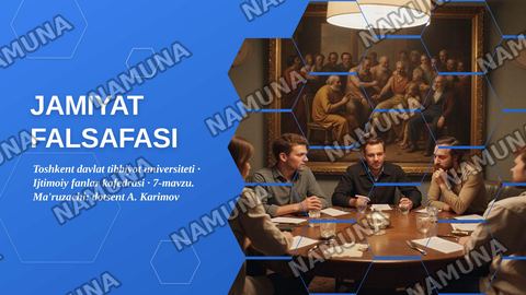Jamiyat falsafasi — zamonaviy taqdimot