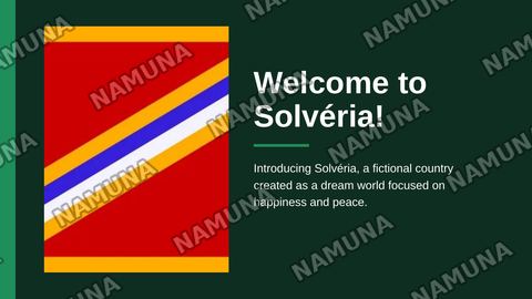 Welcome to Solvéria!
Hello everyone!
Today, I want to tell you about my own country, Solvéria.
Solvéria is a fictional country. I created it for one main reason: to make people happy. It is a peaceful place where people can enjoy life without stress.
1. Geography and Climate
Solvéria has a spec — zamonaviy taqdimot