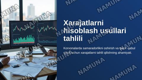 Xarajatlarni hisoblash usullari tahlili — zamonaviy taqdimot