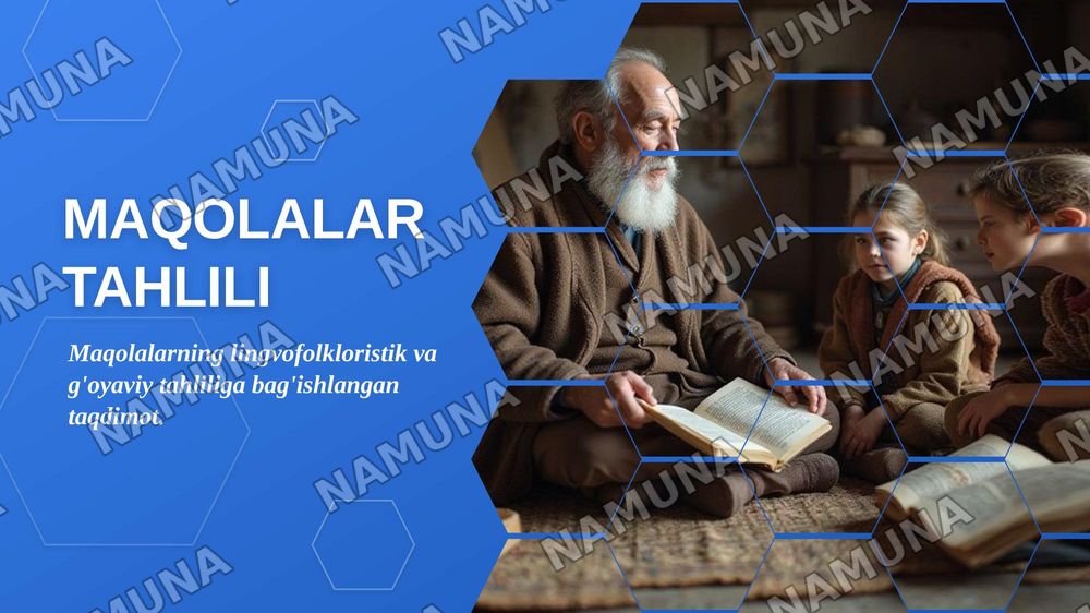 Muayyan mavzudagu maqaollarning lingvofolkloristik va g'oyaviy tahlilini ochib berish — zamonaviy taqdimot, 1-slayd