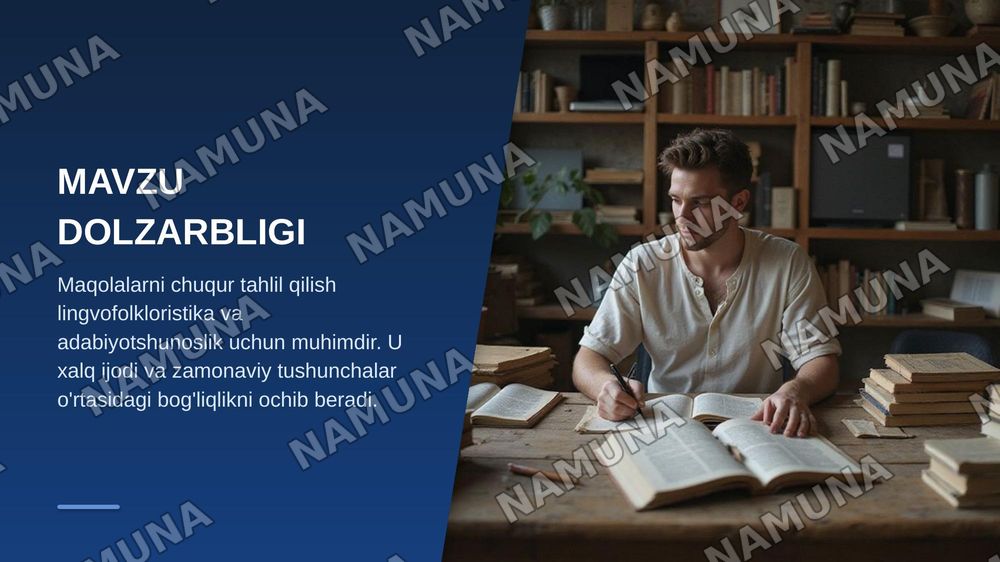 Muayyan mavzudagu maqaollarning lingvofolkloristik va g'oyaviy tahlilini ochib berish — zamonaviy taqdimot, 3-slayd