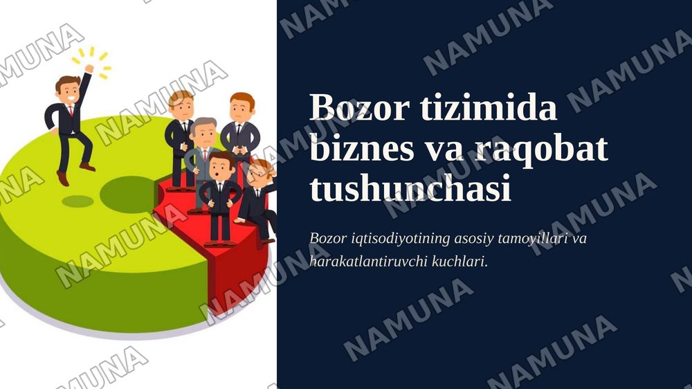 Bozor tizimida biznes va raqobat tushunchasi — zamonaviy taqdimot, 1-slayd