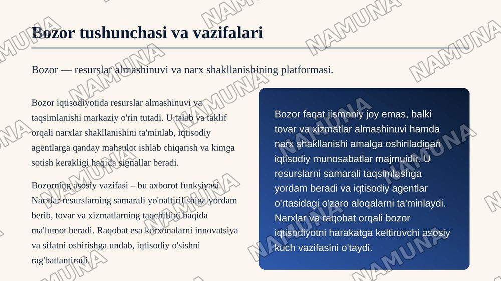 Bozor tizimida biznes va raqobat tushunchasi — zamonaviy taqdimot, 4-slayd