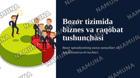 Bozor tizimida biznes  va  raqobat  tushunchasi — zamonaviy taqdimot