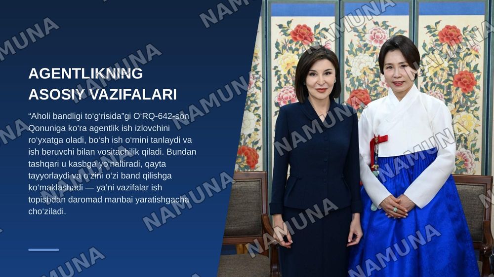 Davlat ish bilan bandlik agentliklari faoliyati: vazifalari, funksiyalari va aholi bandligini ta’minlashdagi o‘rni — zamonaviy taqdimot, 4-slayd