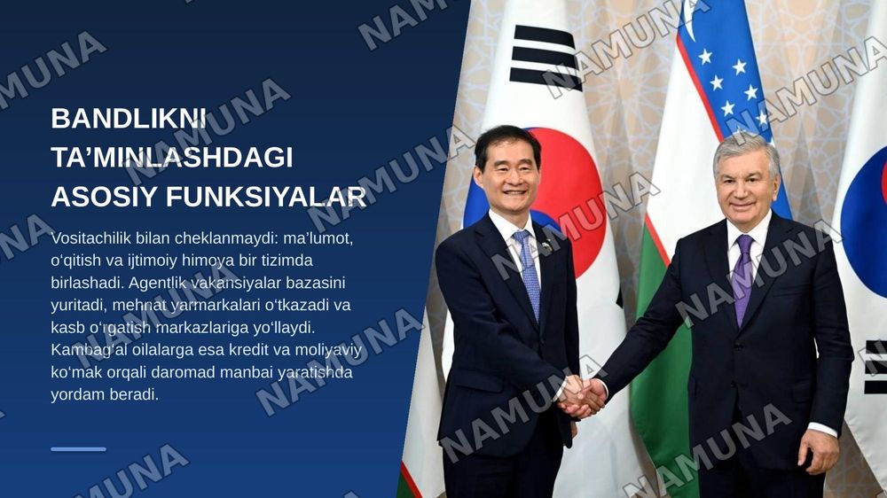 Davlat ish bilan bandlik agentliklari faoliyati: vazifalari, funksiyalari va aholi bandligini ta’minlashdagi o‘rni — zamonaviy taqdimot, 7-slayd