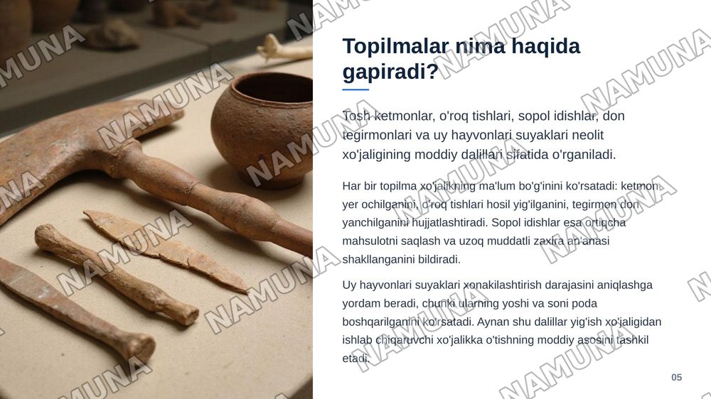 Neolit davri arxeologiyasi — zamonaviy taqdimot, 6-slayd
