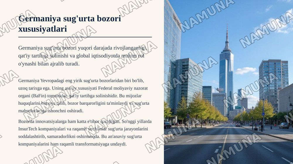 Germaniyada korxonalar mol-mulkini suğurtalash tajribasi — zamonaviy taqdimot, 5-slayd