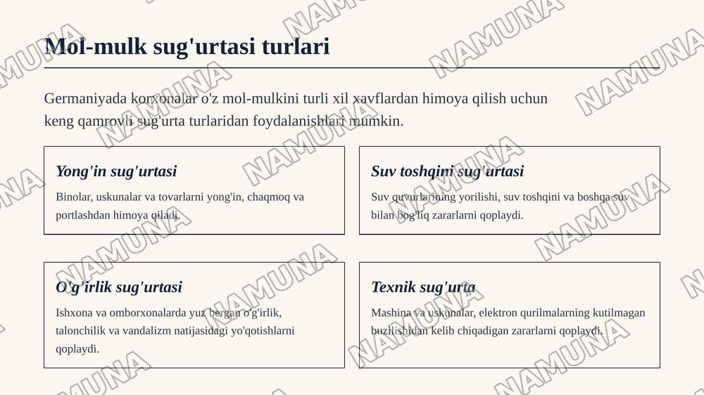 Germaniyada korxonalar mol-mulkini suğurtalash tajribasi — zamonaviy taqdimot, 6-slayd