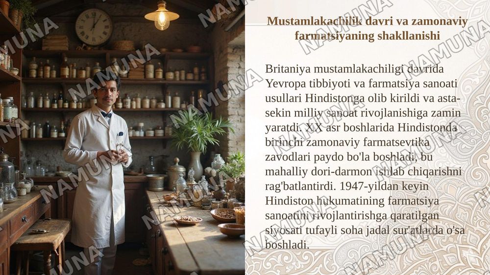 Hindistonda farmatsiyaning rivojlanishi — taqdimot, 5-slayd