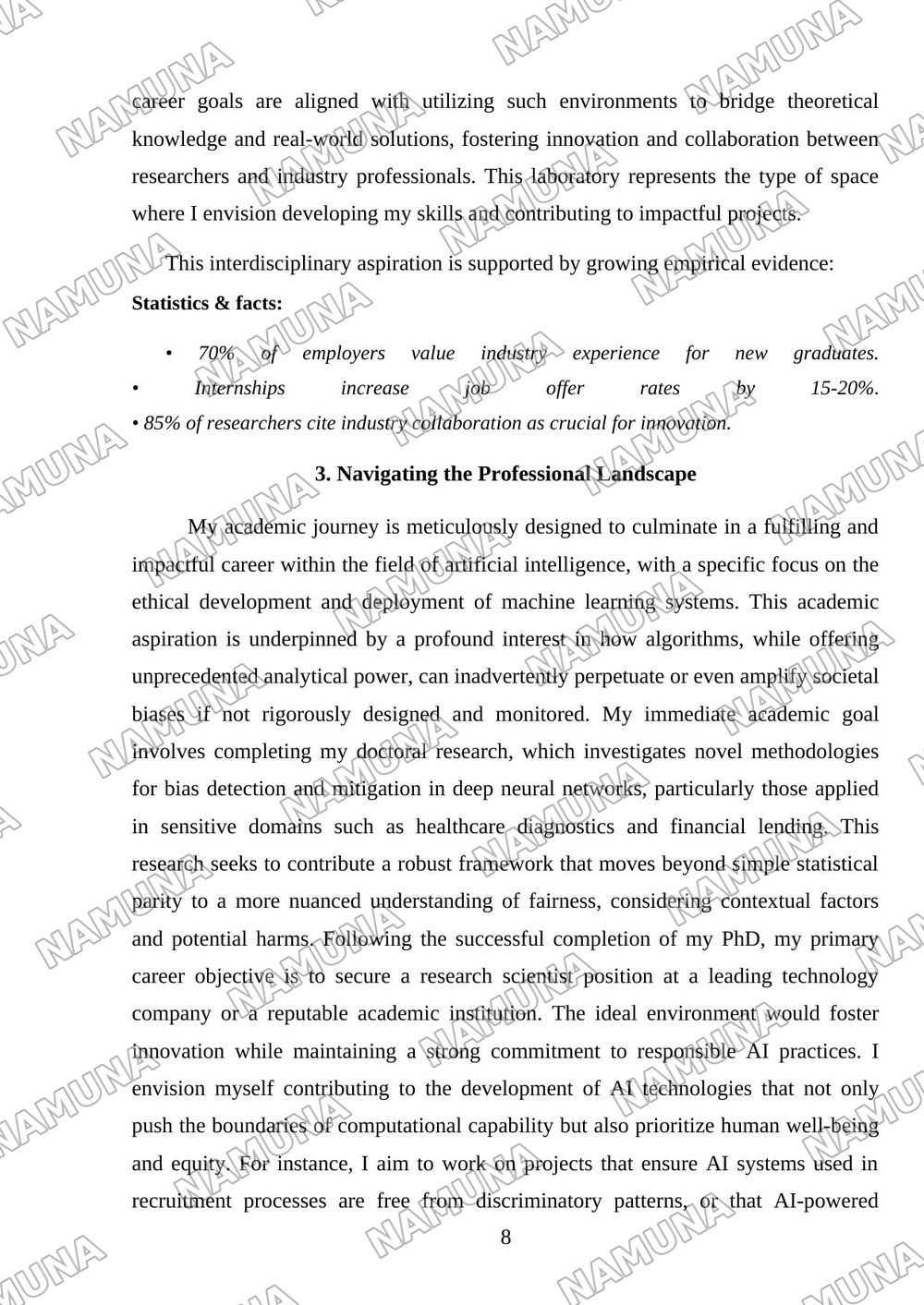 My academic and career goals — mustaqil ish, 8-varaq
