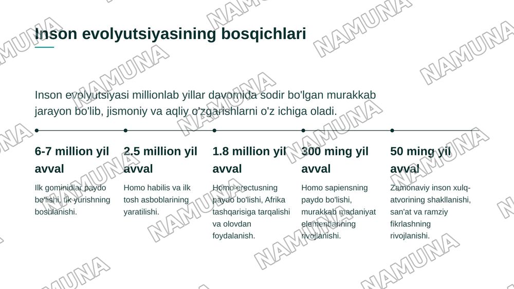 Shaxsning evolyutsion rivojlanishi — zamonaviy taqdimot, 4-slayd