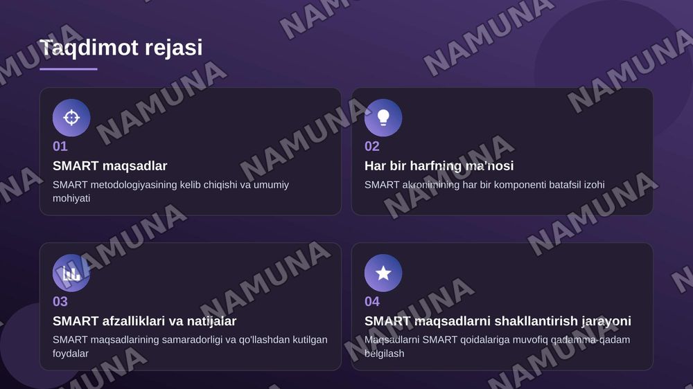 SMART — zamonaviy taqdimot, 2-slayd