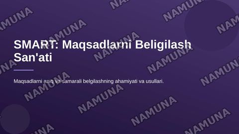 SMART — zamonaviy taqdimot