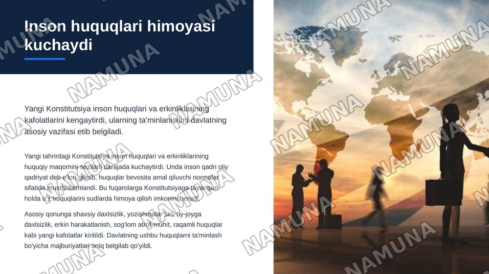 “Yangi tahrirdagi O’zbekiston Respublikasi Konstitutsiyasining qabul qilinishi” — zamonaviy taqdimot, 6-slayd
