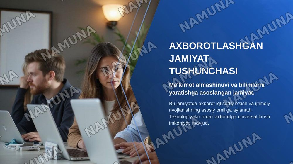 Axborotlashgan jamiyat va uning istiqbollari — zamonaviy taqdimot, 4-slayd