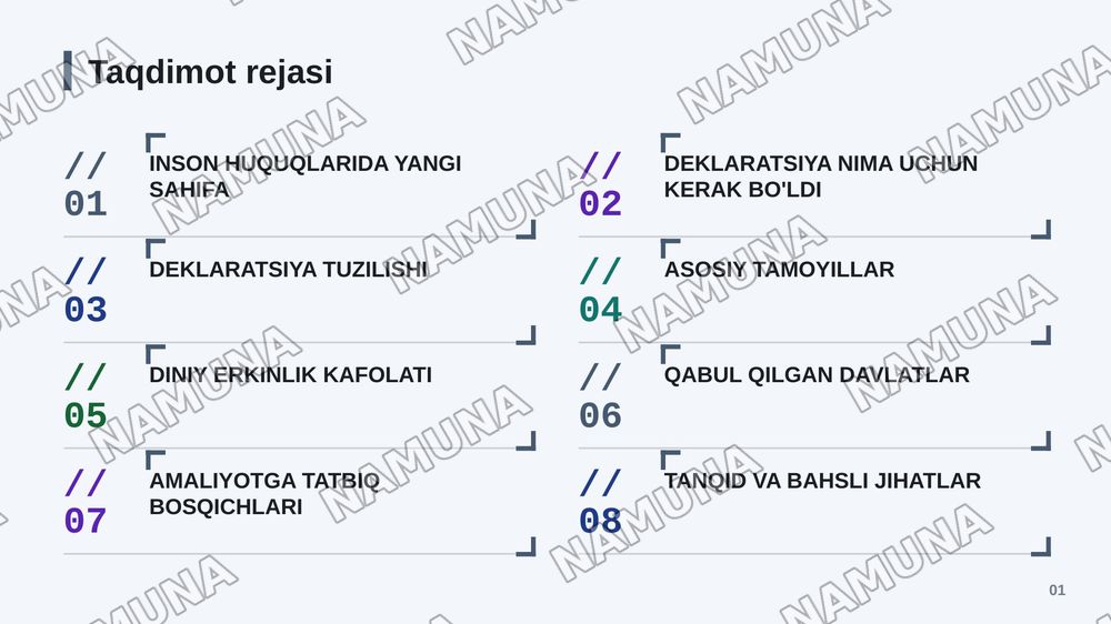 Qohira deklaratsiyasi inson huquqlari borasidagi ahamiyati — zamonaviy taqdimot, 2-slayd