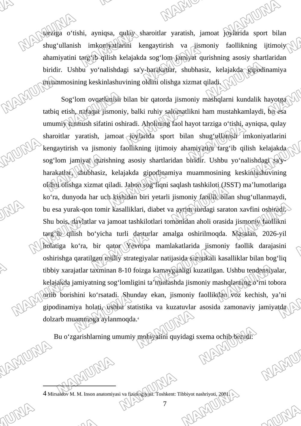 Jismoniy mashqlarning inson tanasiga ta’siri — mustaqil ish, 7-varaq