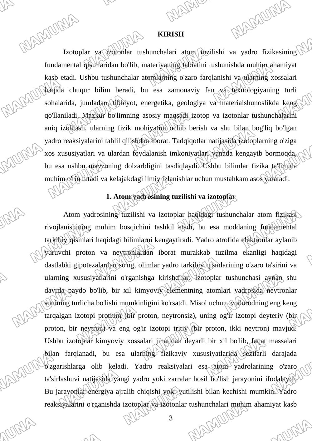 Izotop va izotopar, izotonlar. Yadro reaksiyalar — mustaqil ish, 3-varaq