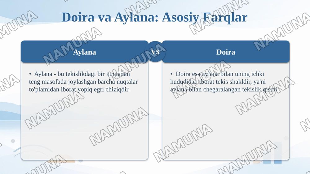 Doira va aylana — taqdimot, 4-slayd