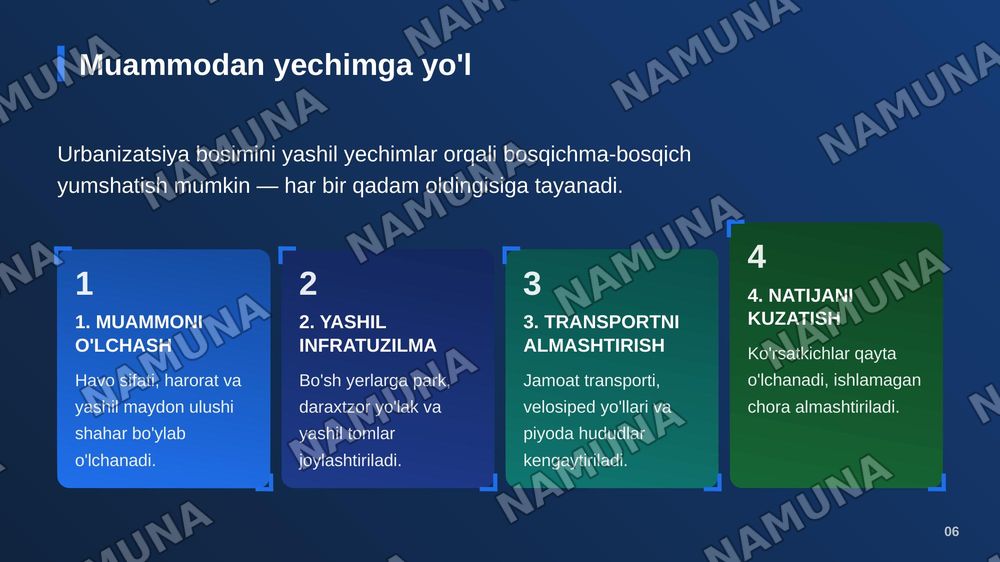 1. Yashil shaharlar Va urbanizatsiya — zamonaviy taqdimot, 7-slayd