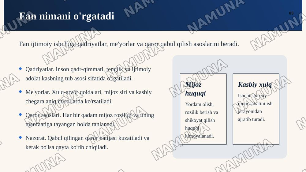 Ijtimoiy ishning etik prinsiplari fanining maqsadi, zarurligi va vazifalari — zamonaviy taqdimot, 4-slayd