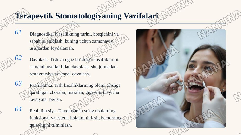 Terapevtik stomatologiyaning vazifalari,uning tibbiy ta’limdagi orni. Terapevtik stomatologiyaning boshqa tibbiyot fanlari bilan aloqasi — zamonaviy taqdimot, 5-slayd