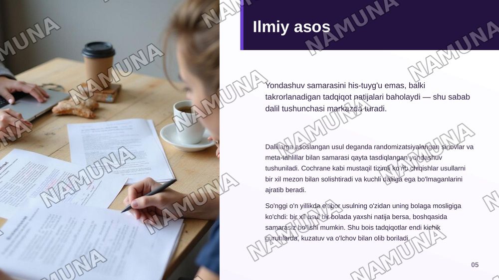 Autizm spektri holatlarida dalillarga asoslangan pedagogik yondashuvlar — zamonaviy taqdimot, 6-slayd