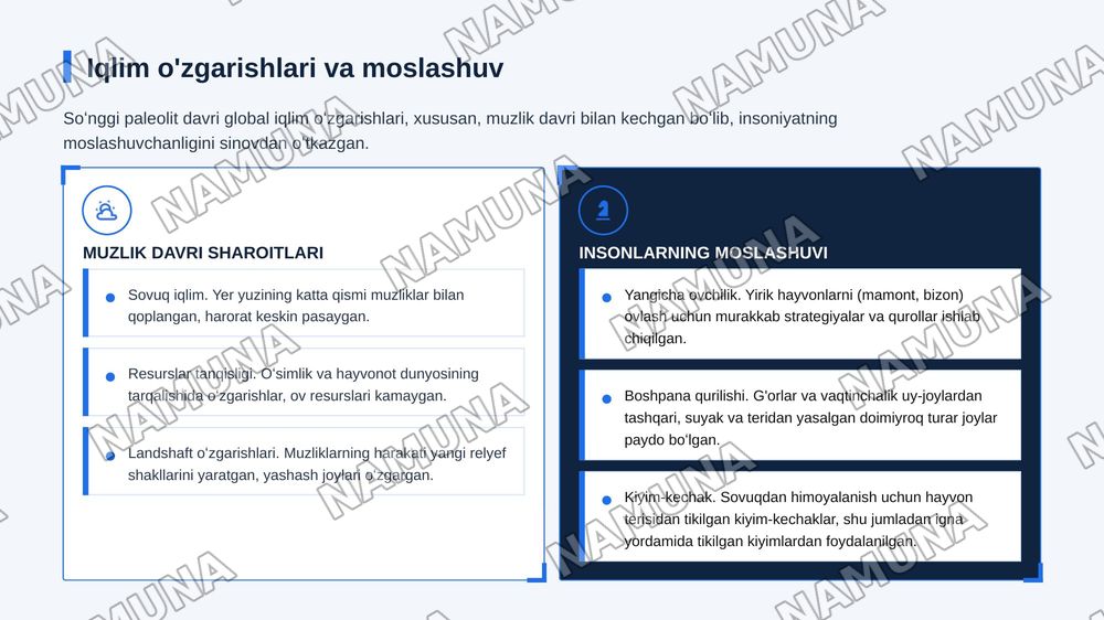 Soʻnggi paleolit arxeologik yodgorliklari — zamonaviy taqdimot, 8-slayd