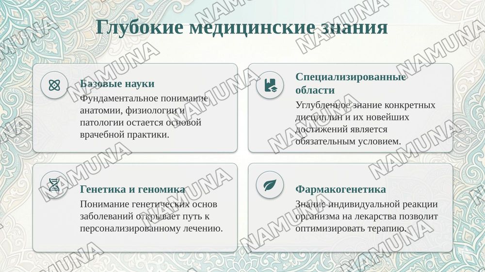 Врач будущего: знания навыки и профессиональные качества — taqdimot, 4-slayd