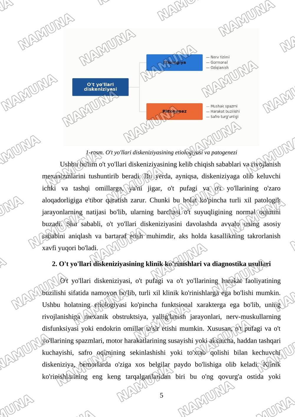 O’t yo’llari diskeniziyasi — mustaqil ish, 5-varaq