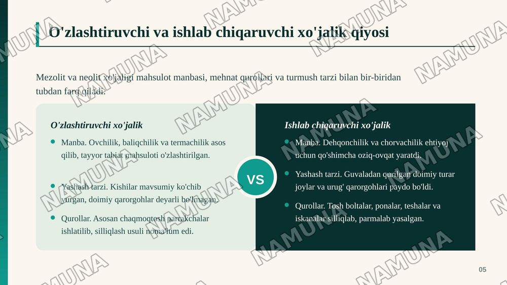 Neolit davri lokal madaniyatlari
107-guruh — zamonaviy taqdimot, 6-slayd